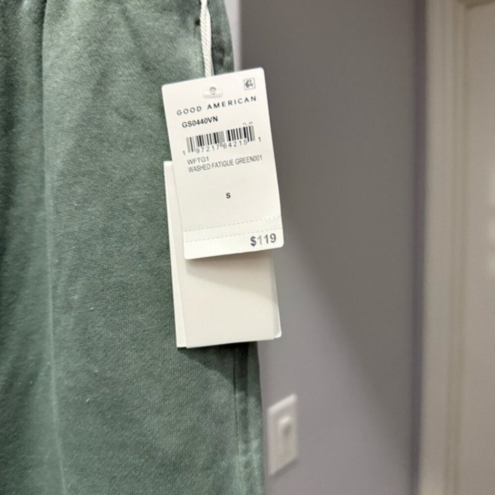 Good American - BRUSHED FLEECE WIDE LEG SWEATPANTS Size Small NWT - Picture 5 of 12